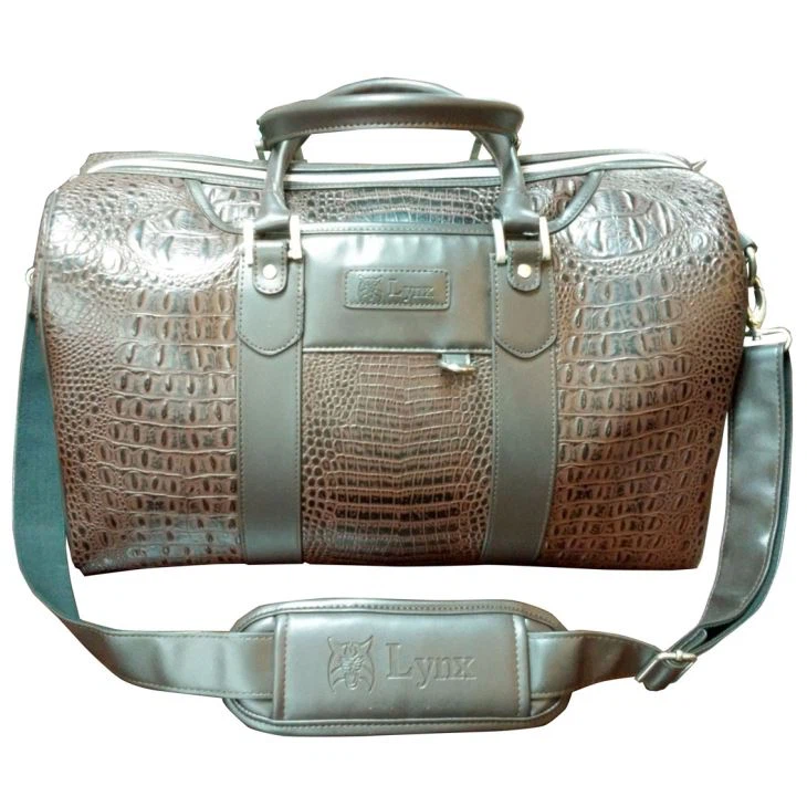 Lynx Crocodile Texture PU Golf Clothing And Shoes Bag